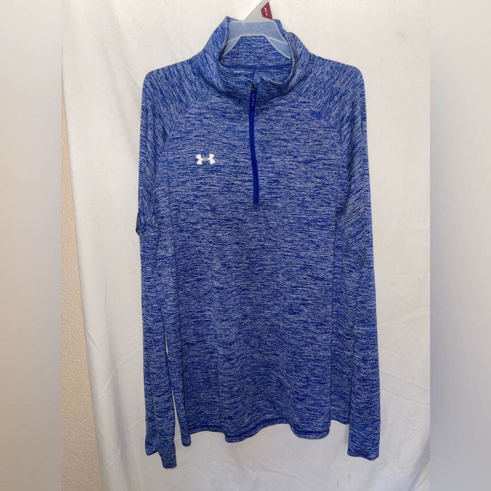 Under Armour Heat Gear Dri Fit Women’s Half Zip Blue Pullover Sweater